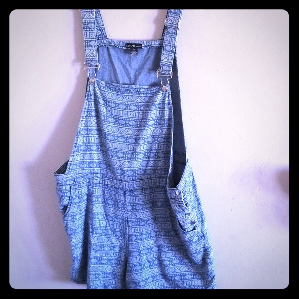 Patterned Overalls